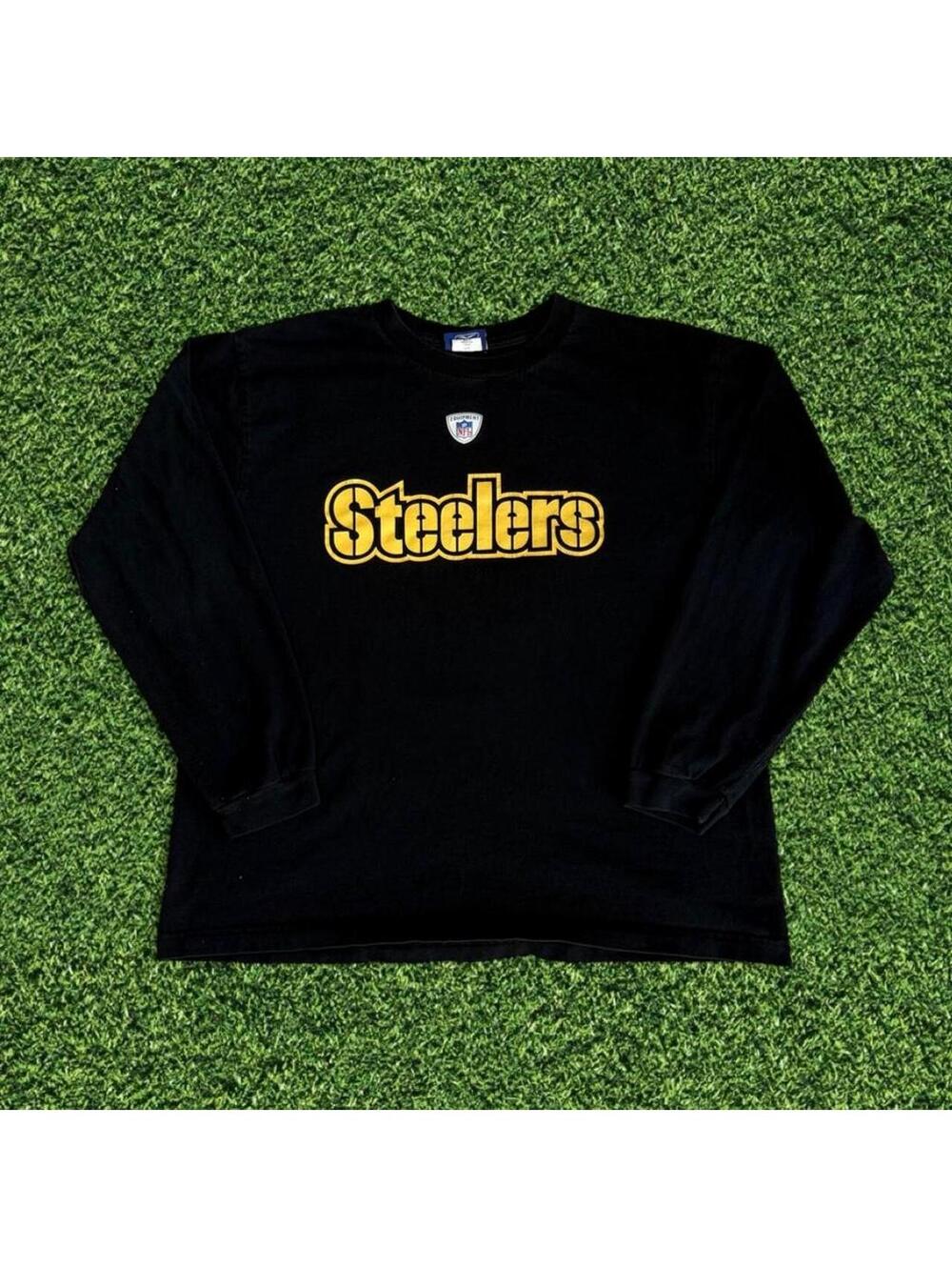 Vintage Made in Canada Reebok Pittsburgh Steelers Black Long Sleeve